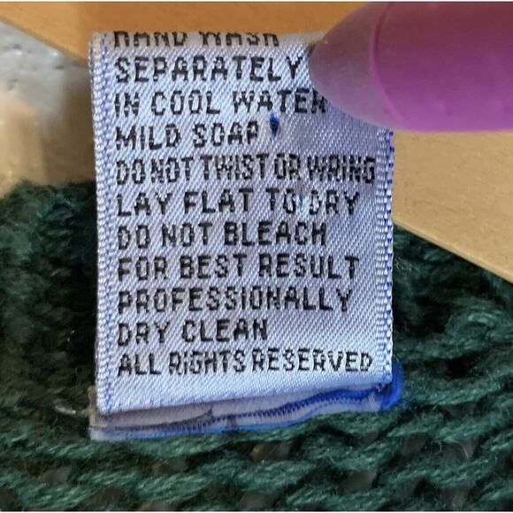 VINTAGE Heart Cardigan Sweater Large 80s Americana Granny Hand EmbroideredL - Picture 8 of 9